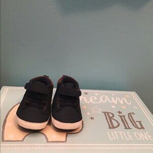 Size 3-6 mos, Navy blue sneakers